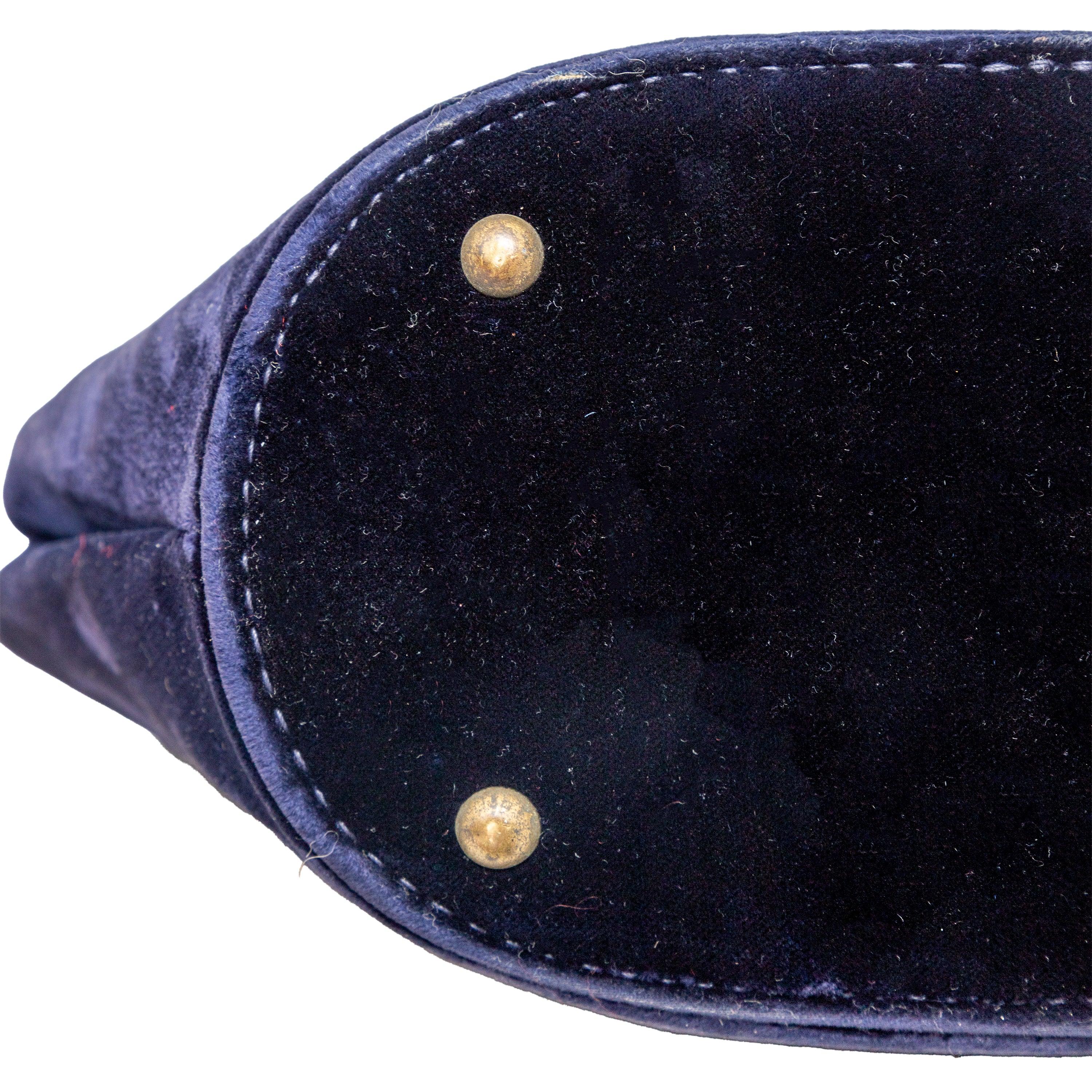 Vintage Velvet Handbag - '90s In Fair Condition For Sale In Milano, IT