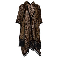 Vintage Velvet Print Jacket and Scarf