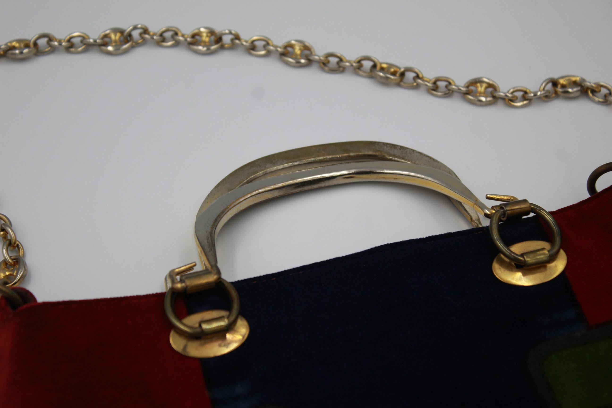 Women's or Men's Vintage Velvet Roberta di Camerino Handbag For Sale