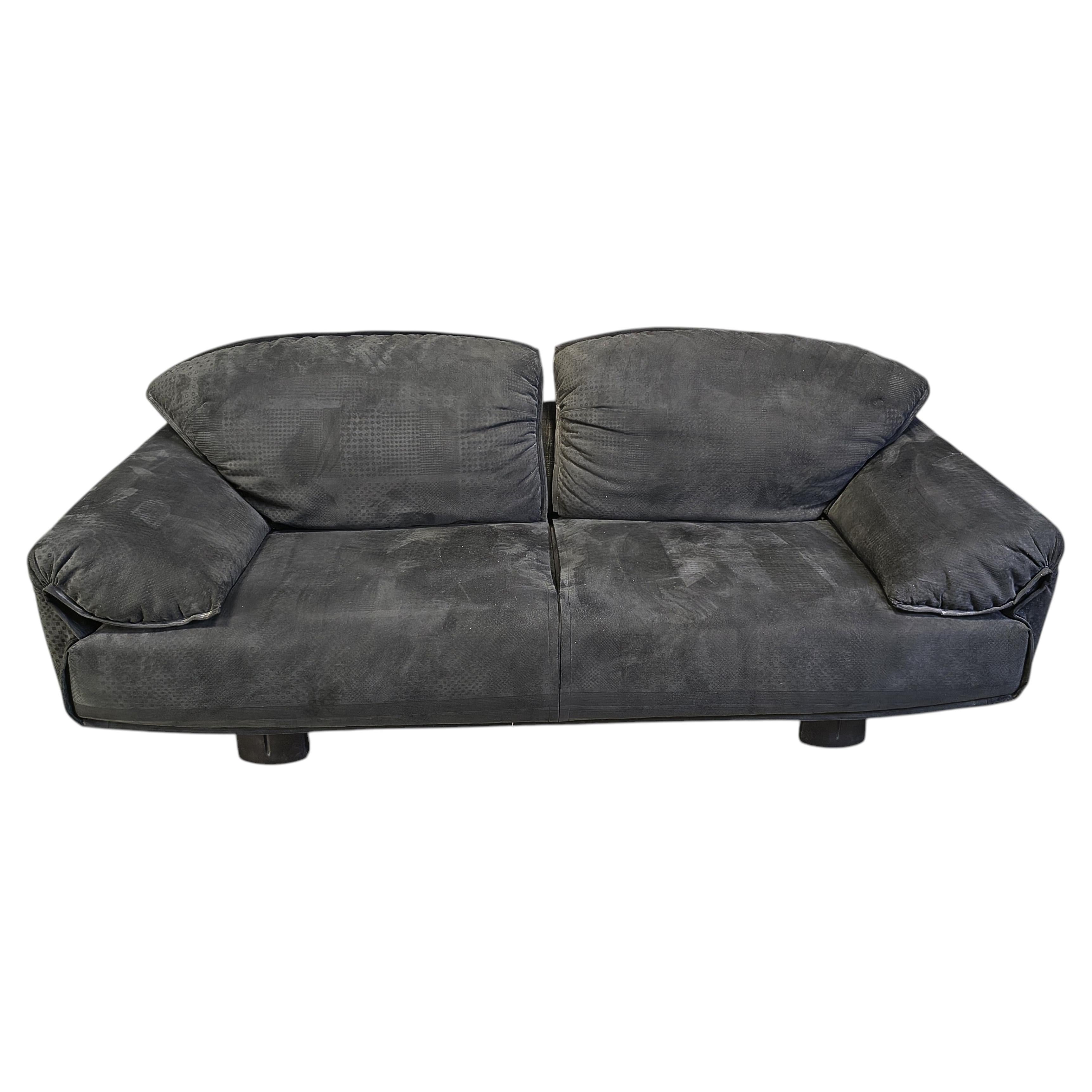 VIntage samtsofa von Saporiti Italia, 1980er Jahre im Angebot