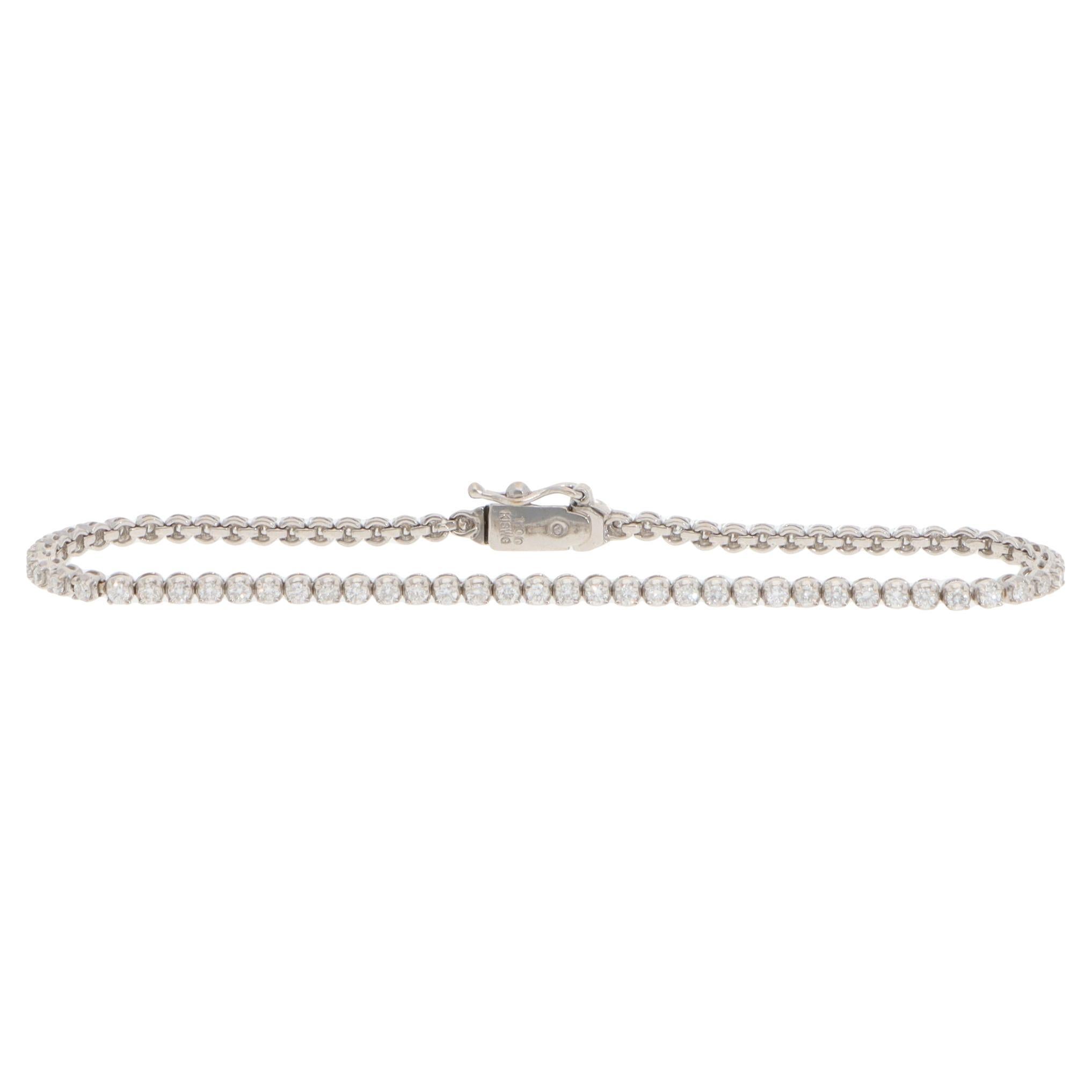 Vintage Vendome Aoyama 1.00ct Diamond Line Tennis-Armband im Angebot