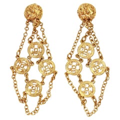 Vintage Vendome Dangling Coin Earrings, circa 1980s