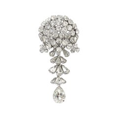 Vintage Vendome Dangling Rhinestone Brooch Circa 1960s