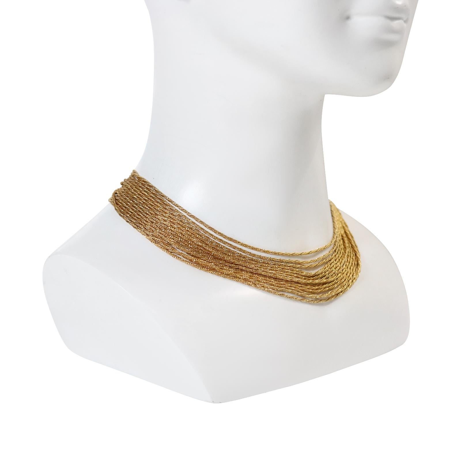 Vintage Vendome Gold 14 Gliederhalskette Circa 1960er Jahre für Damen oder Herren im Angebot