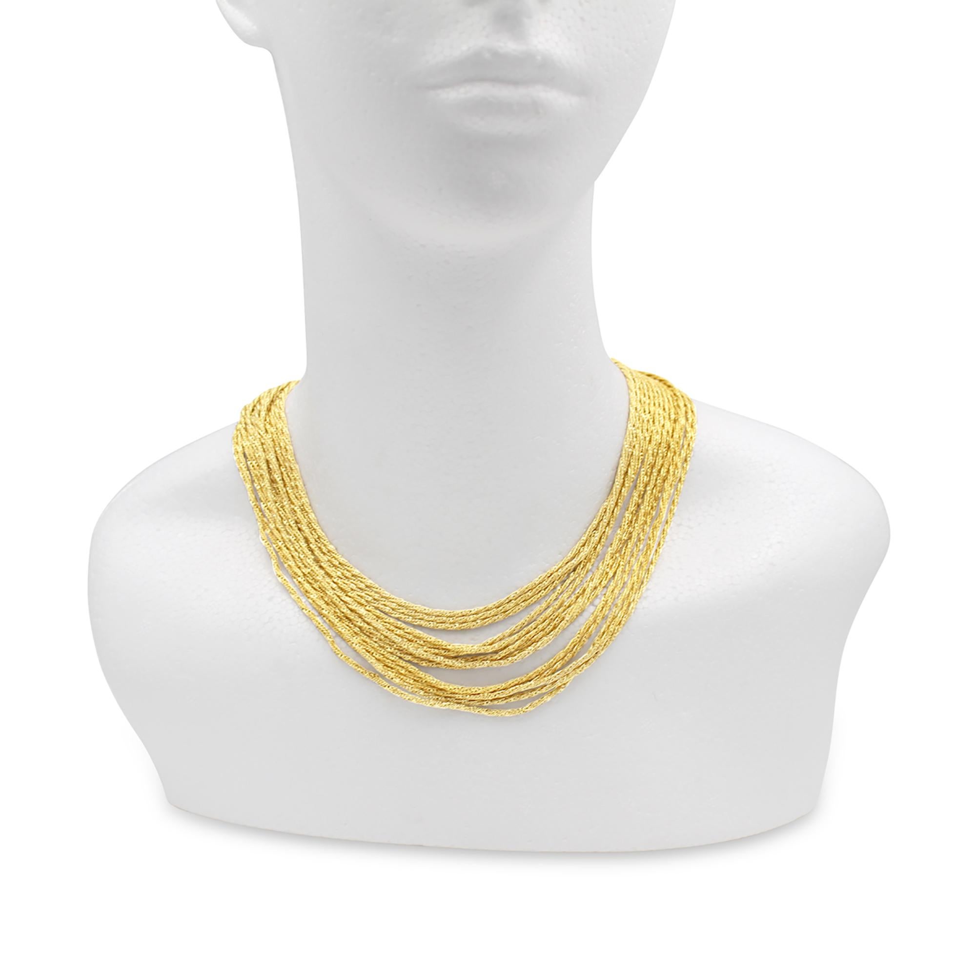 Collana vintage Vendome in oro a 14 fili, circa anni '60 in vendita 5