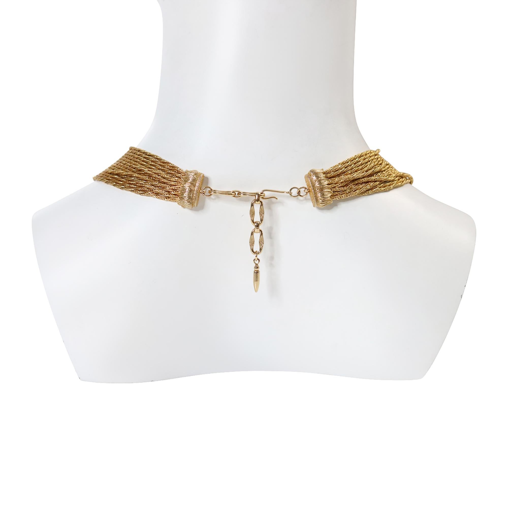 Collana vintage Vendome in oro a 14 fili, circa anni '60 in vendita 1
