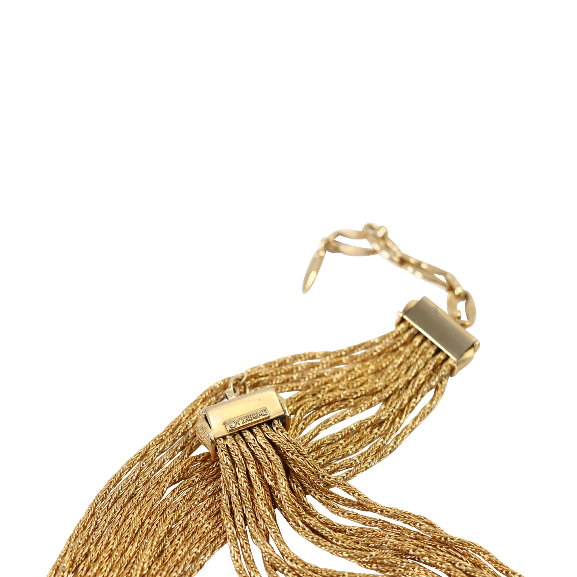 Collana vintage Vendome in oro a 14 fili, circa anni '60 in vendita 4