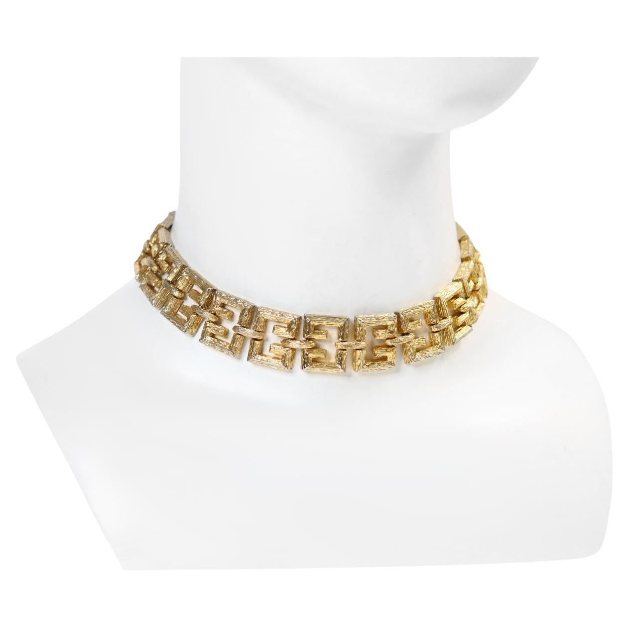 Vintage Vendome Gold Choker Necklace, circa 1980s