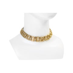 Collana girocollo d'oro Vendome d'epoca, circa anni '80