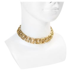 Collana girocollo d'oro Vendome d'epoca, circa anni '80