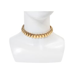 Collana girocollo vintage Vendome in oro, circa anni '80