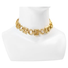 Collana girocollo vintage in tonalità oro Vendome, circa anni '80
