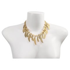 Vintage Vendome Gold Tone Dangling Pieces Choker Necklace, circa 1980