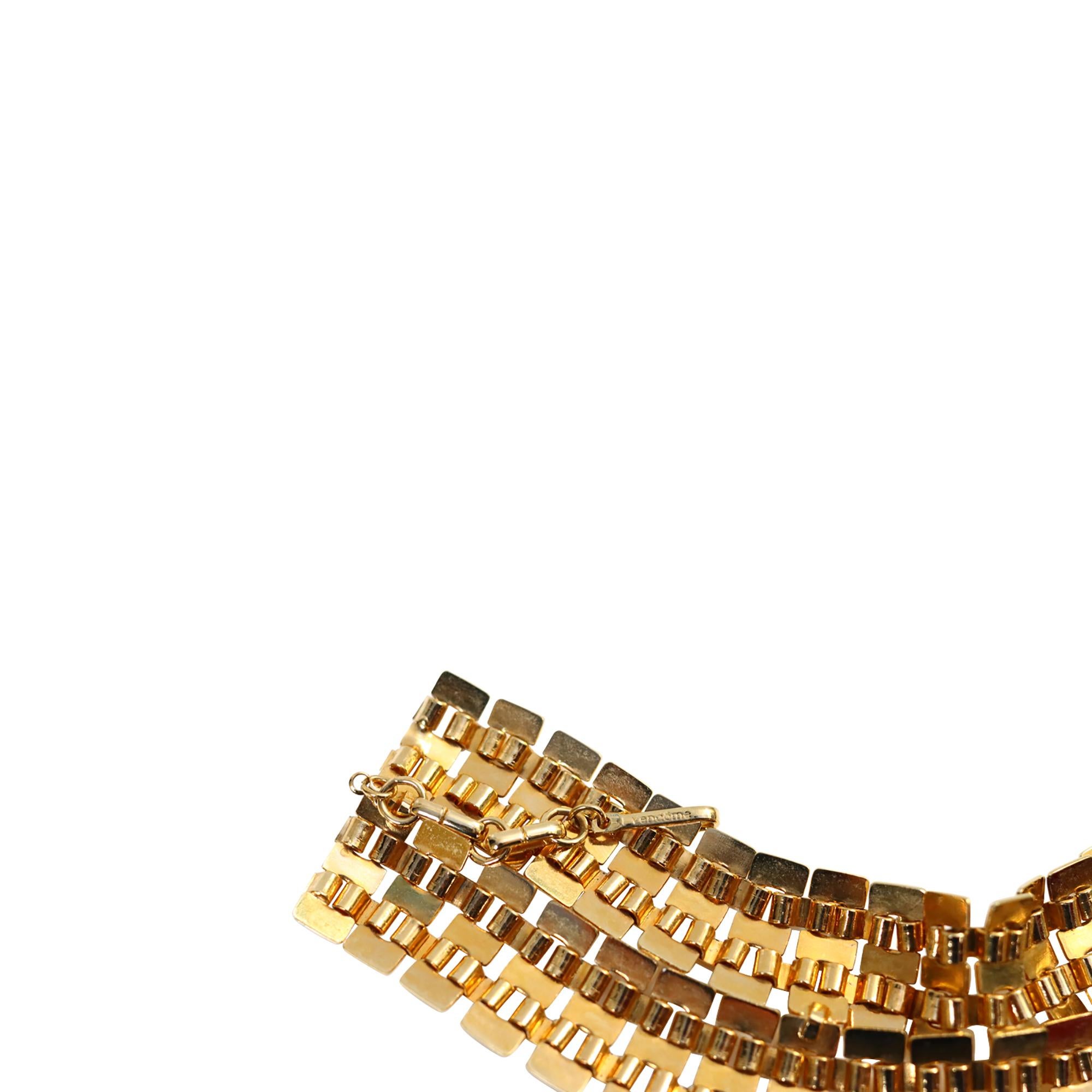 Vintage Vendome Gold Tone Double Link Choker, circa 1980s For Sale 1