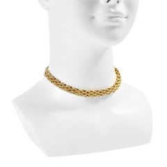 Vintage Vendome Gold Tone Narrow Choker, circa 1980s