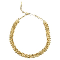 Retro Vendome Gold Tone Narrow Choker, circa 1980s