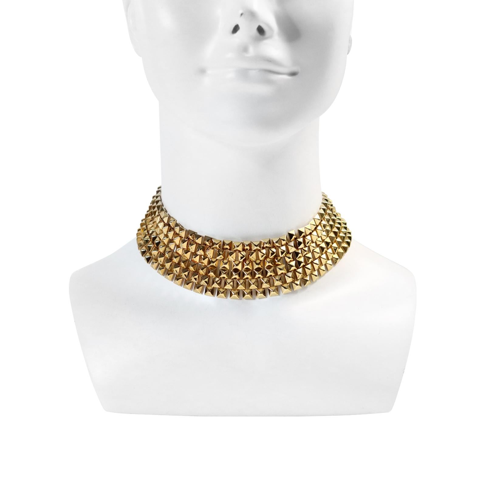 wide choker necklace gold