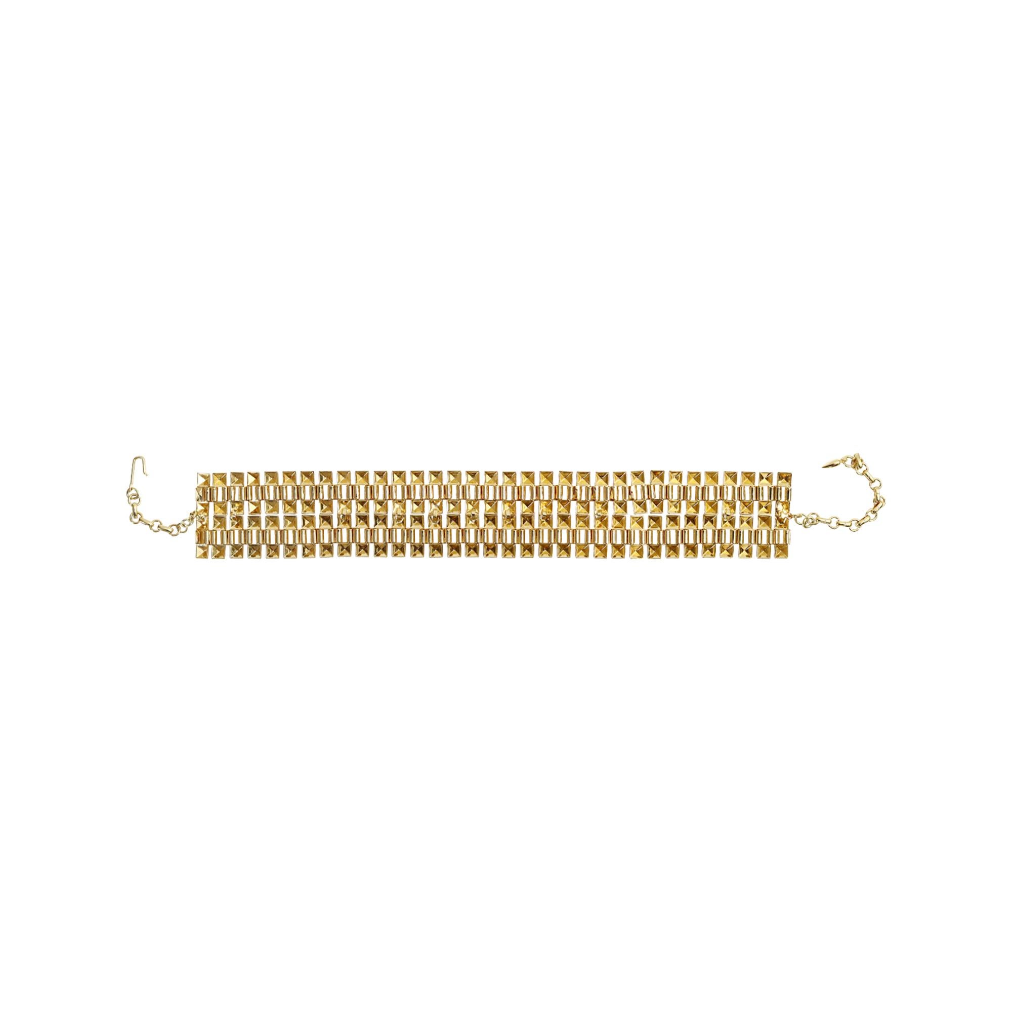 Collar Gargantilla Ancho Vintage Vendome Tono Dorado, circa años 1980 en venta 2