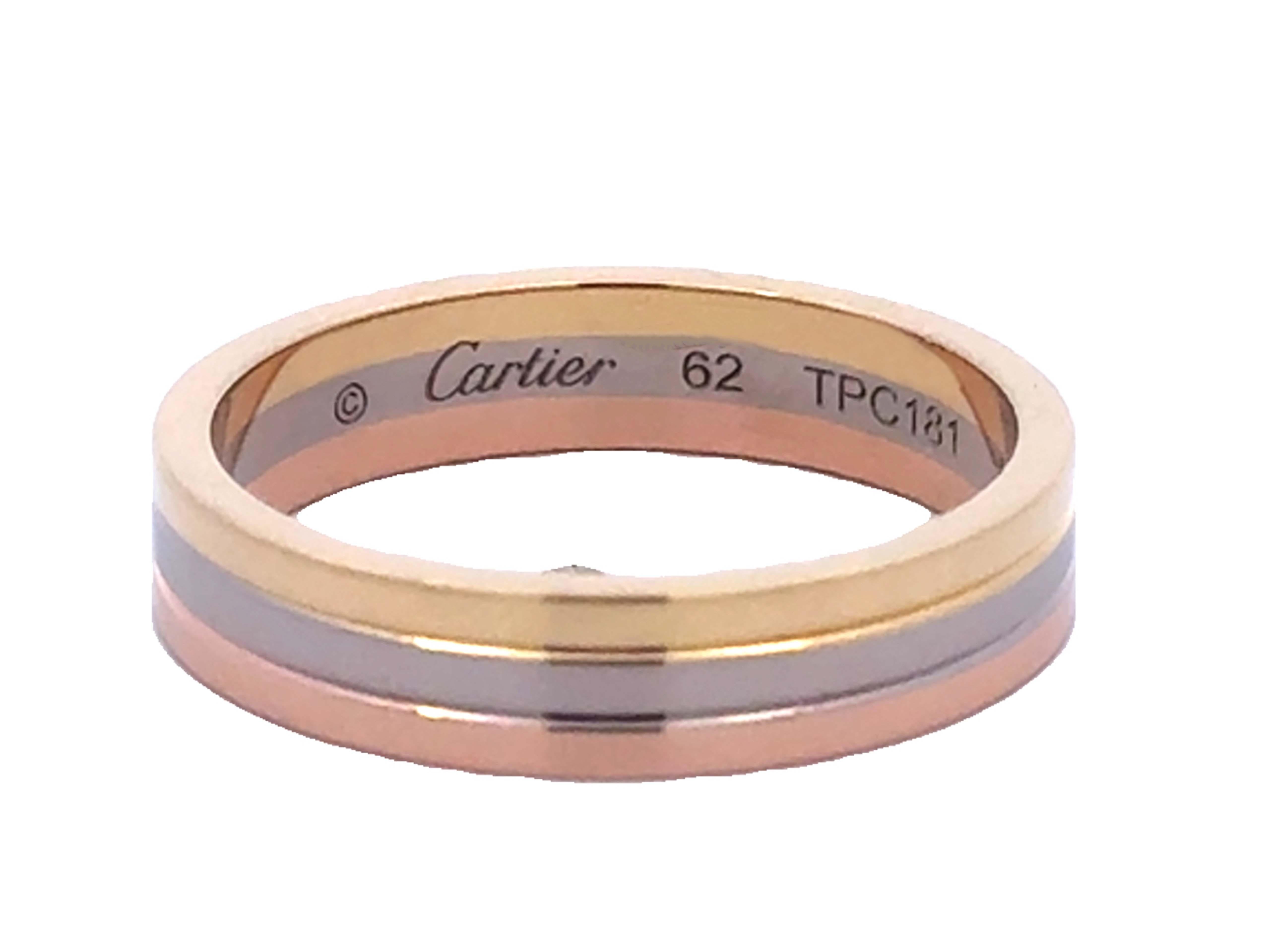 Vintage Vendôme Louis Cartier Trinity Hochzeit Band 18k Gold 4,8 MM Breite im Angebot 9