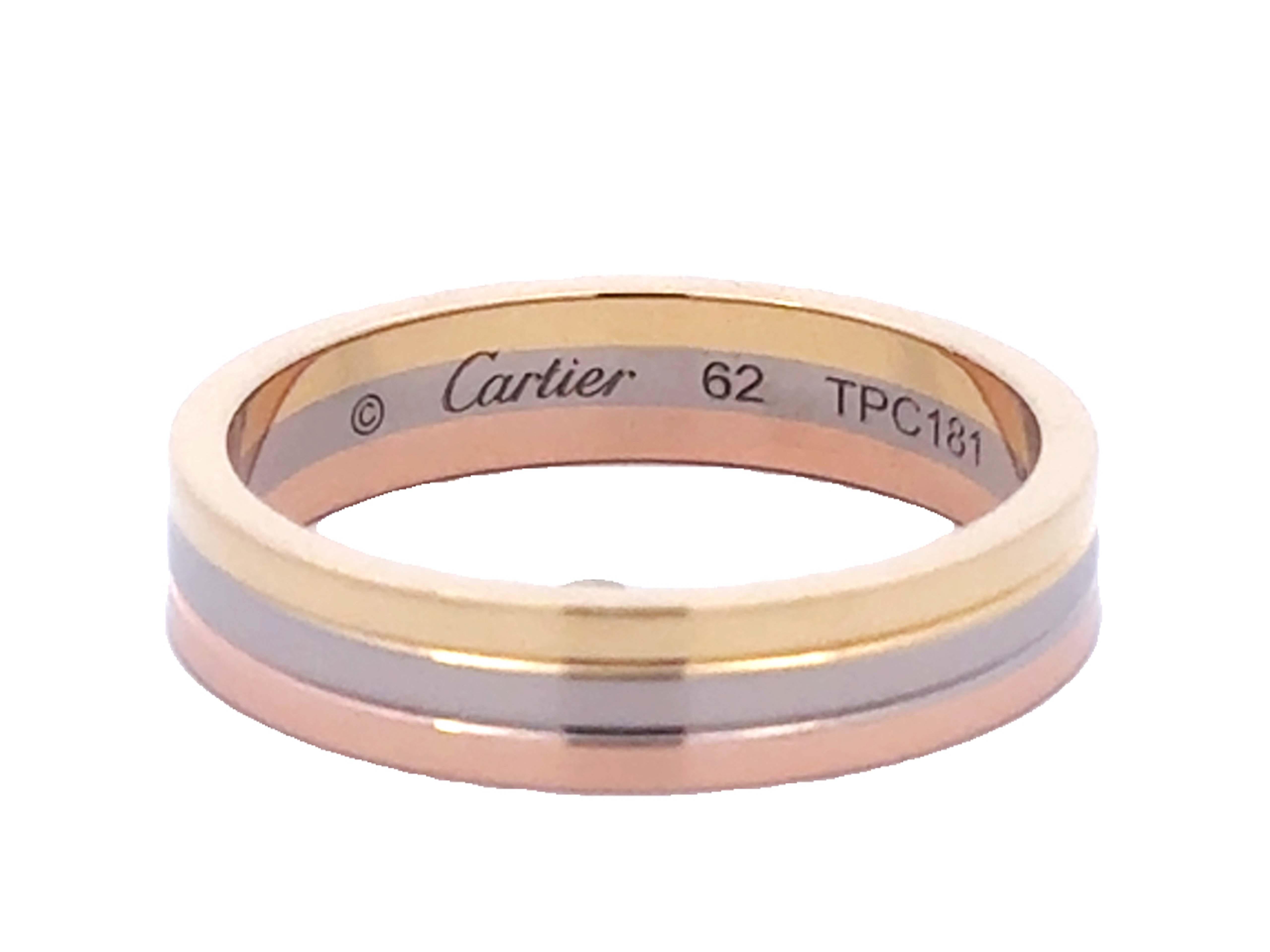 Vintage Vendôme Louis Cartier Trinity Hochzeit Band 18k Gold 4,8 MM Breite im Angebot 11
