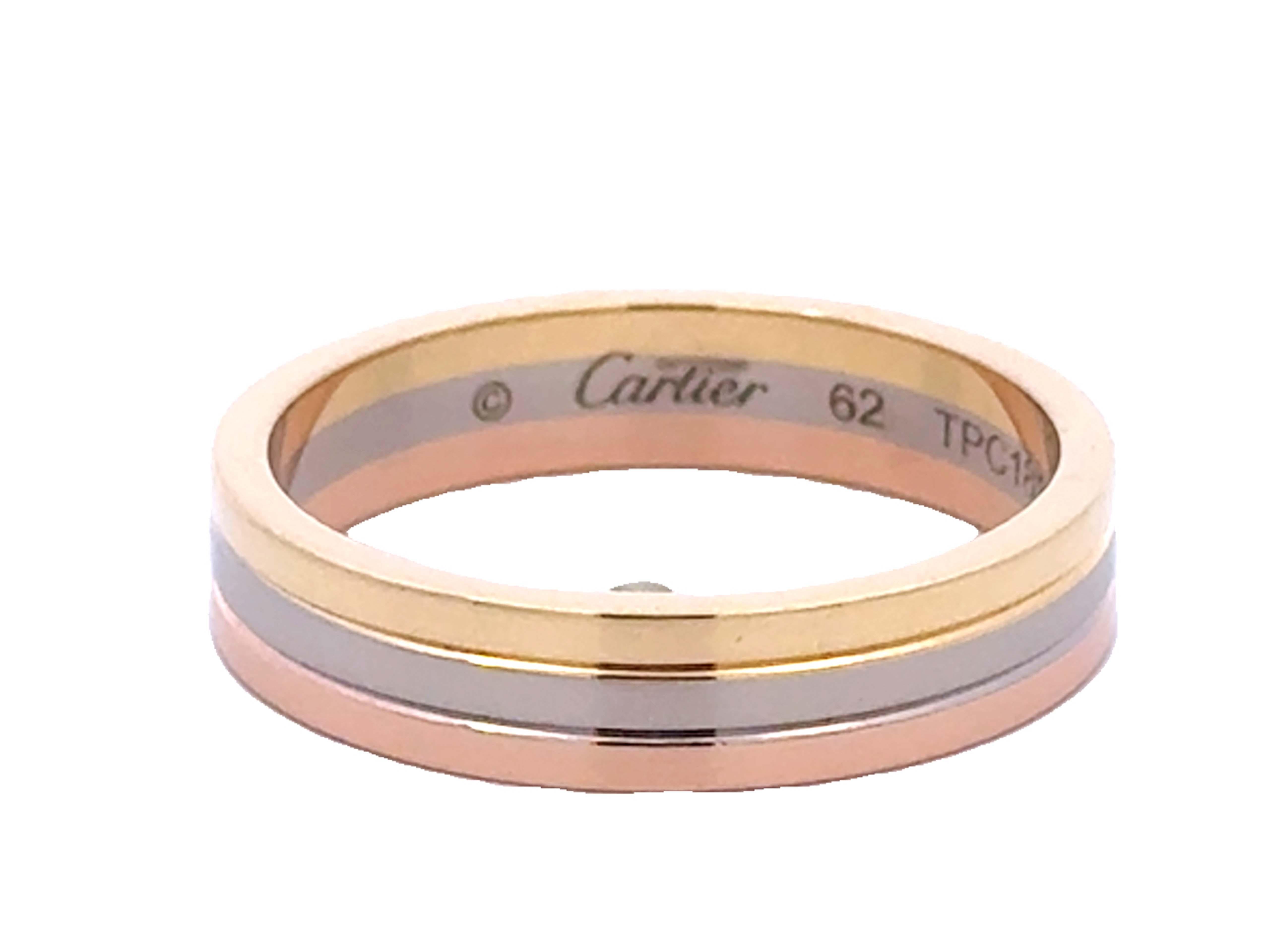 Vintage Vendôme Louis Cartier Trinity Hochzeit Band 18k Gold 4,8 MM Breite im Angebot 3