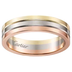 Vintage Vendôme Louis Cartier Trinity Wedding Band 18k Gold 4.8 MM Width