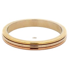 Vintage Vendôme Louis Cartier Trinity Wedding Band 18k Yellow White Rose Gold