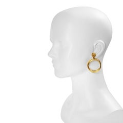 Vendome Slinky baumelnde Creolen, ca. 1980er Jahre