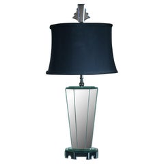 Lampada da tavolo per vanità vintage in stile Deco Mirror e cromo da 33".
