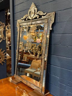 Vintage Venetian Etched Glass Mirror