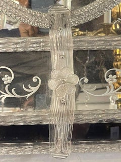 Vintage Venetian Etched Glass Mirror