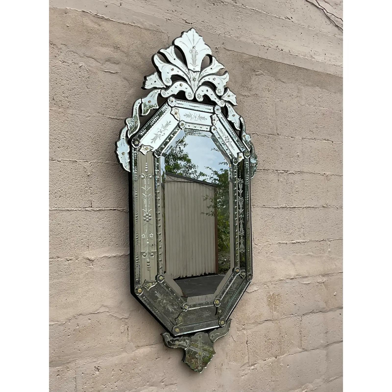 vintage etched mirror for sale