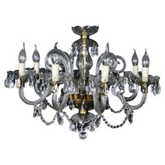 Lampadario vintage in vetro veneziano a 8 rami del XX secolo