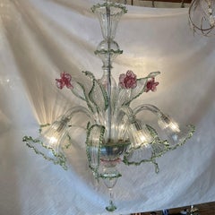 Vintage Venetian Glass Chandelier