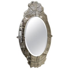 Vintage Venetian Mirror, circa 1920s-1940s France