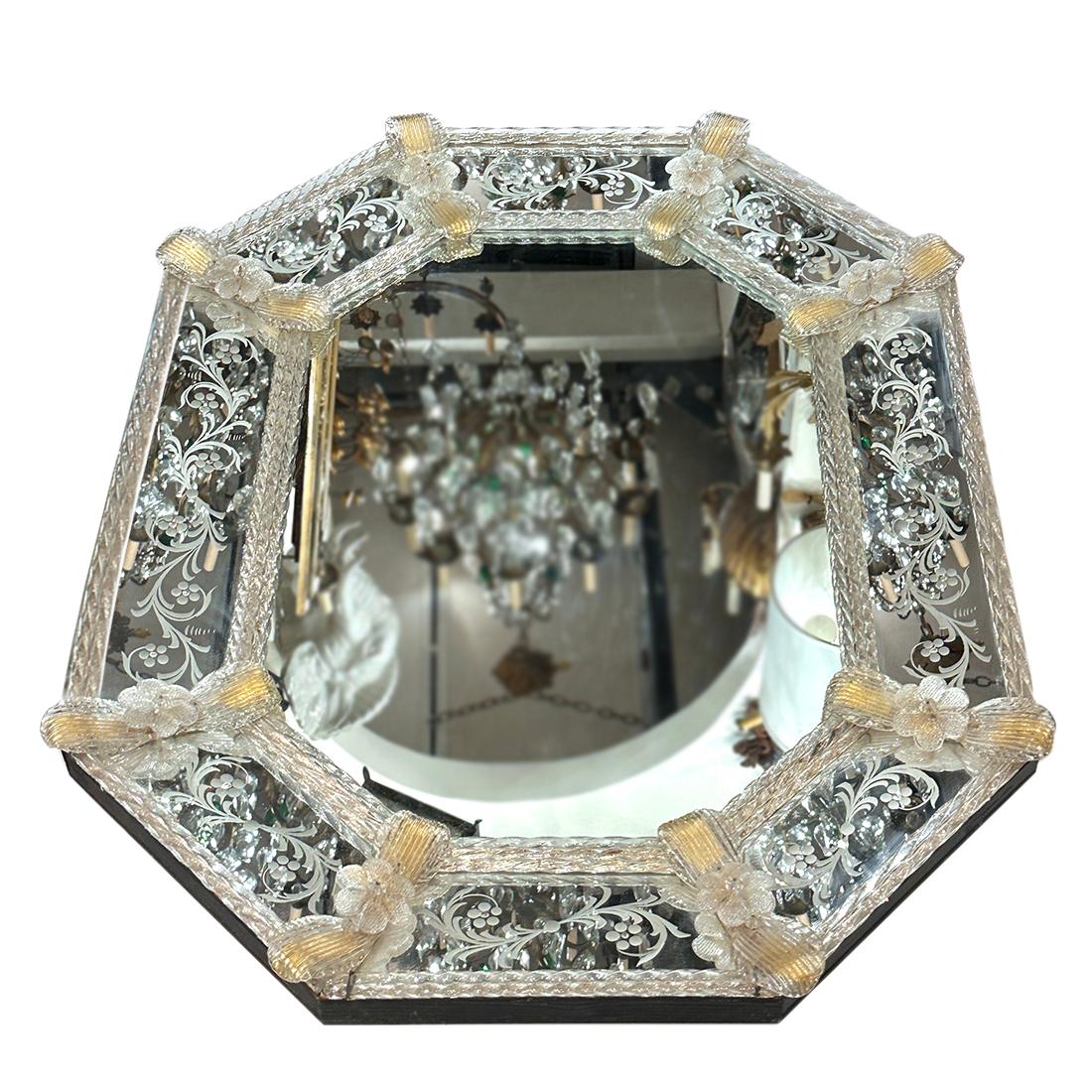 Miroir vénitien vintage en vente 1