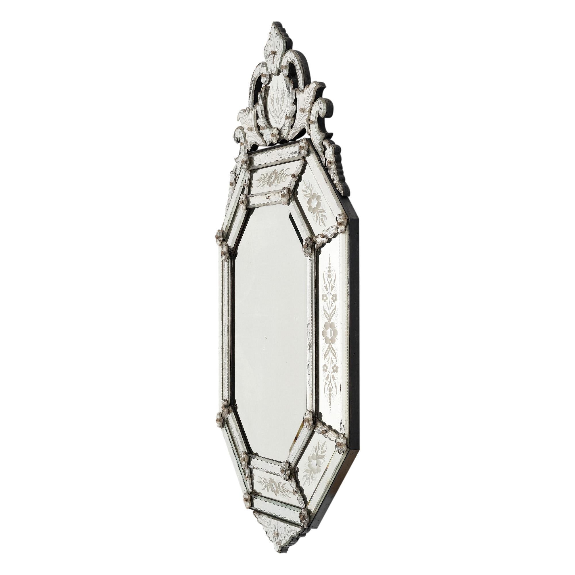 Mid-20th Century Vintage Venetian Mirror For Sale