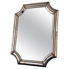 Vintage Venetian Mirror Hollywood Regency in Gold Spain 1990s