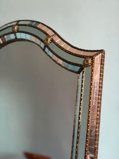 Vintage Venetian Mirror Hollywood Regency in Gold Spain 1990s