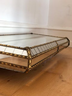 Vintage Venetian Mirrored Wall Shelf – Gold Hollywood Regency, Spanish 1990s