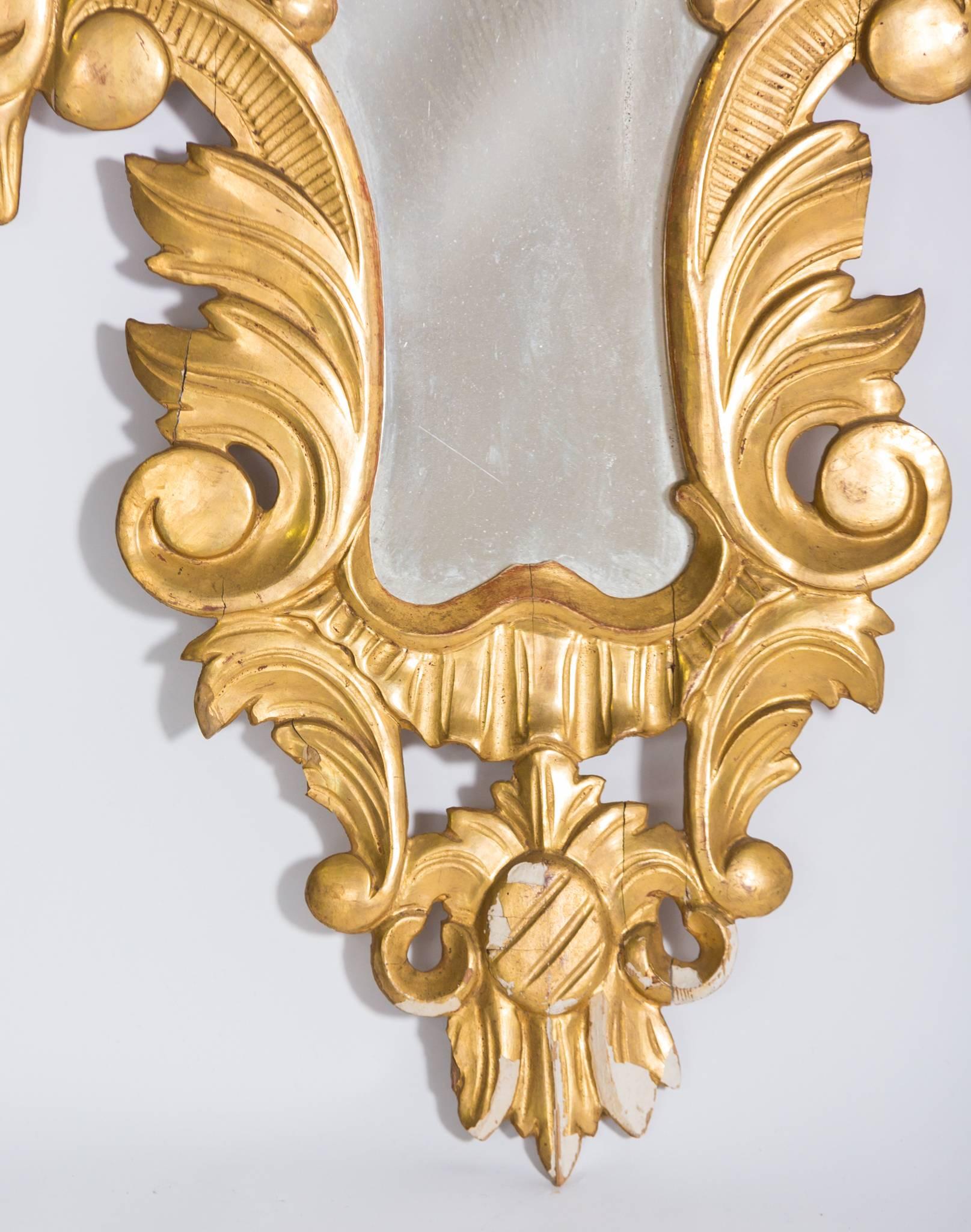 Gilt Pair of Vintage Venetian Mirrors