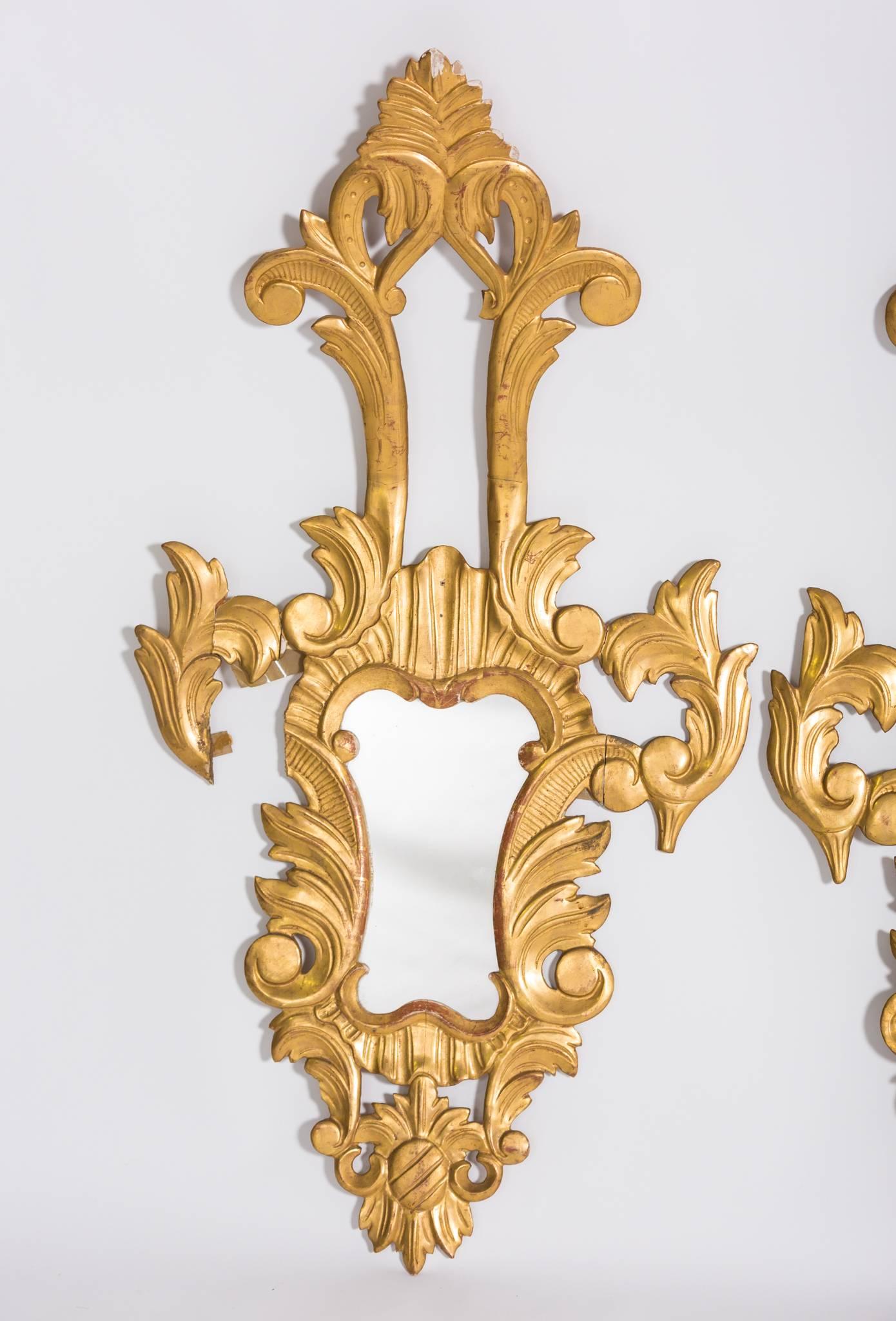 Pair of Vintage Venetian Mirrors 1