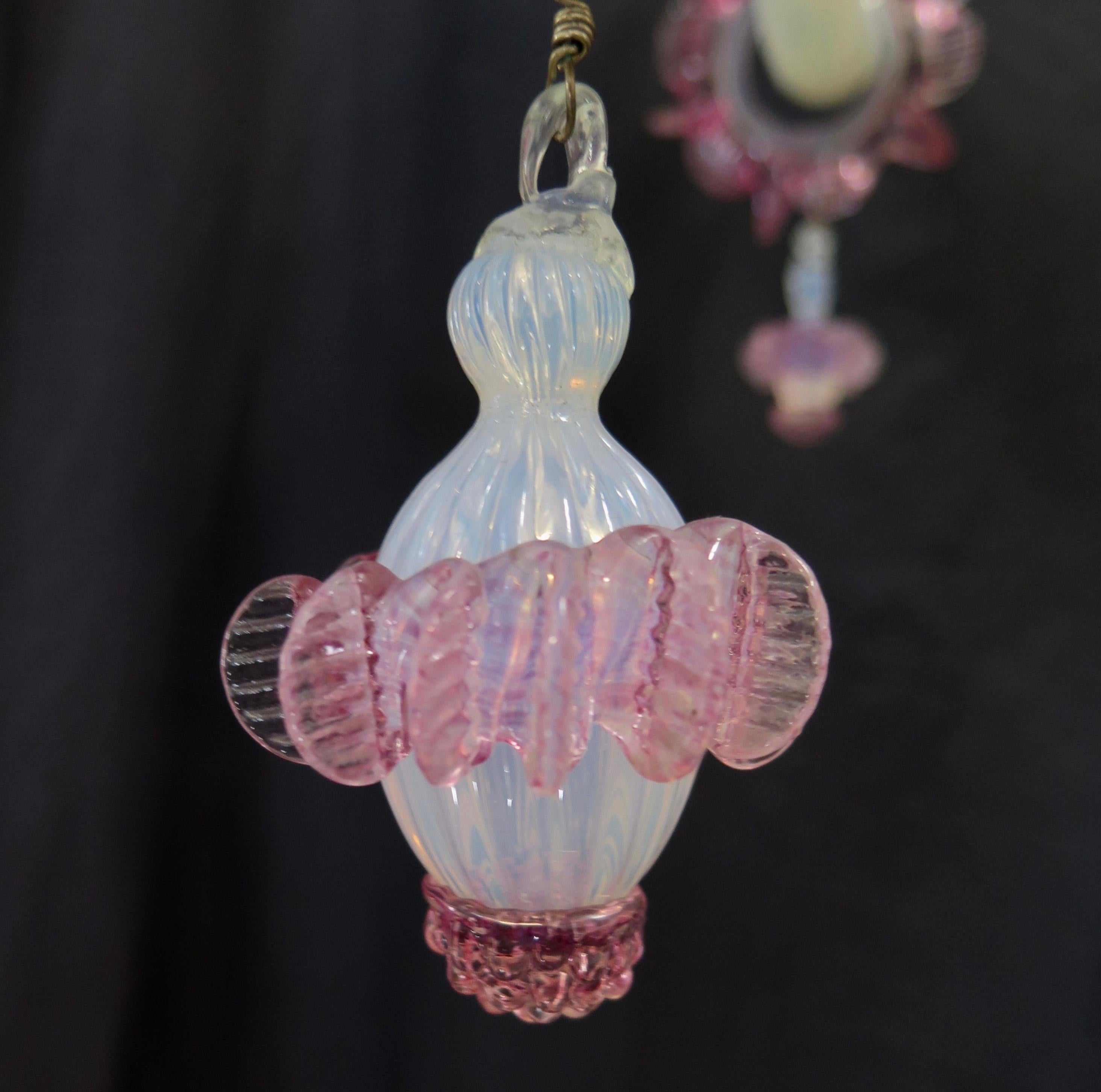 Vintage Venetian/Murano Glass Chandelier, 6 Arm For Sale 5