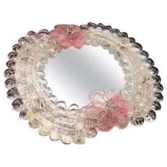 Vintage Venetian Murano glass mirror for table or wall