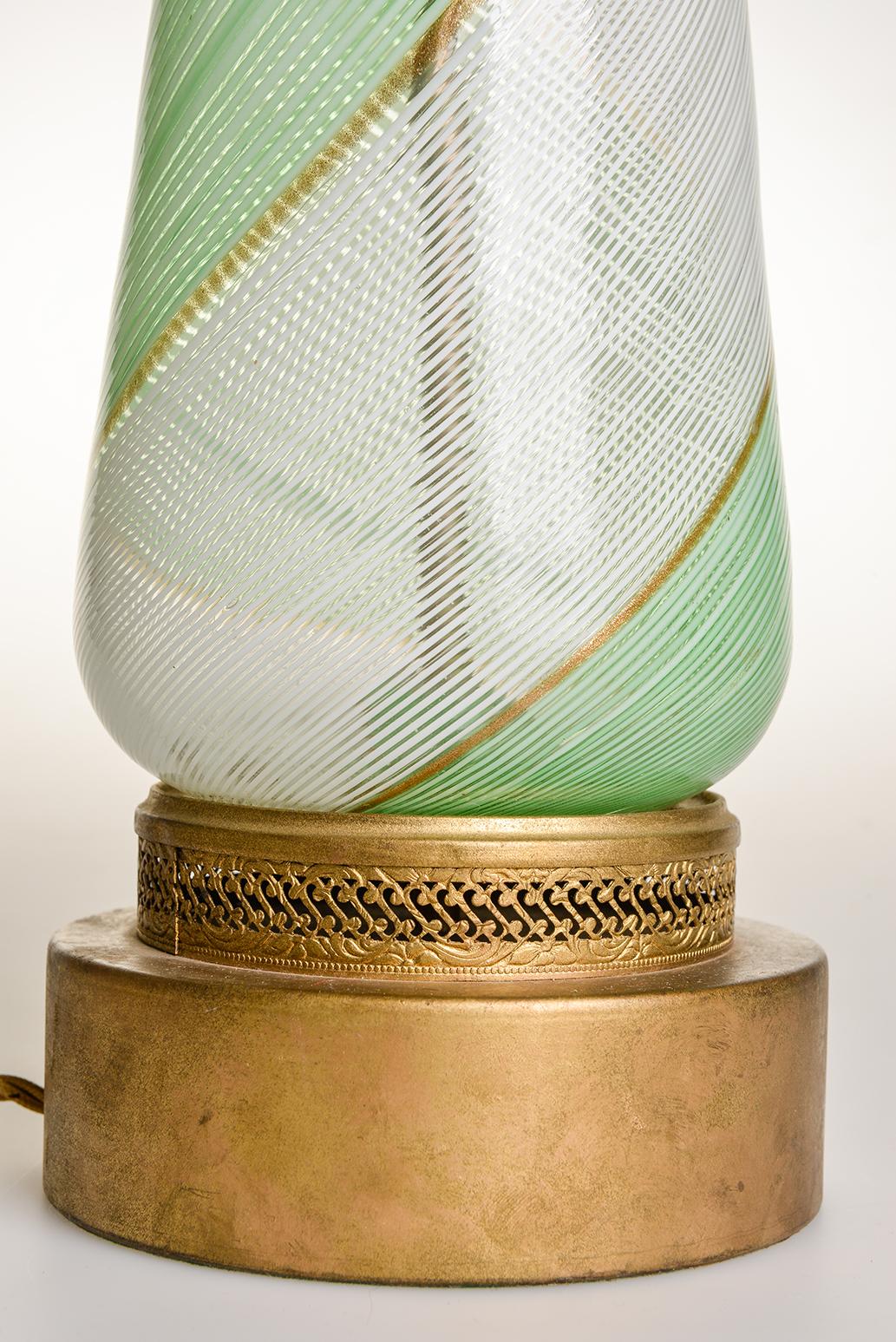 Italian  Venetian Murano Glass Vintage Table Lamp, 1950s For Sale