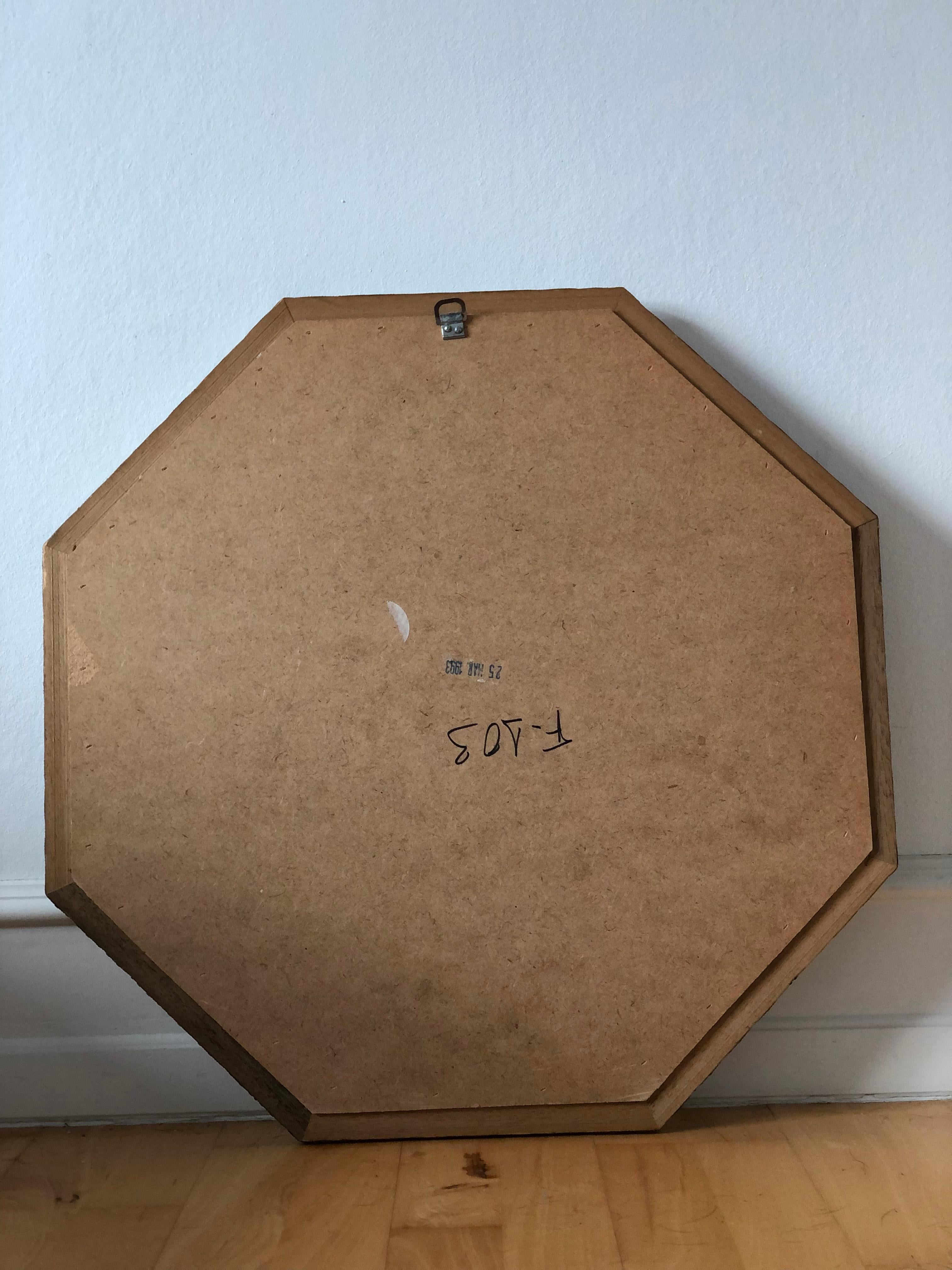 Vintage Venetian Octagon Mirror Hollywood Regency in Gold Spain 1990s 2