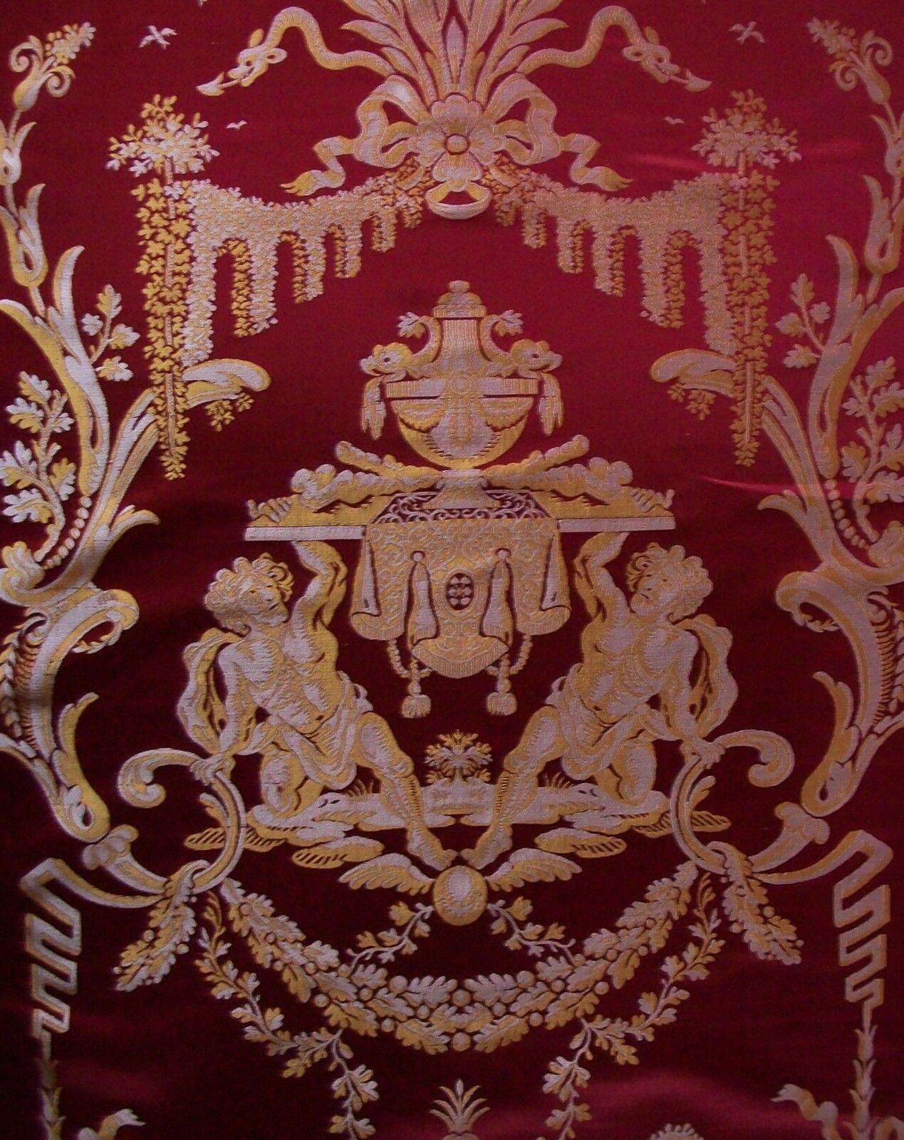 20ième siècle Panneaux en brocart vintage de style Renaissance vénitienne, 100 % soie, Italie, années 1970 en vente
