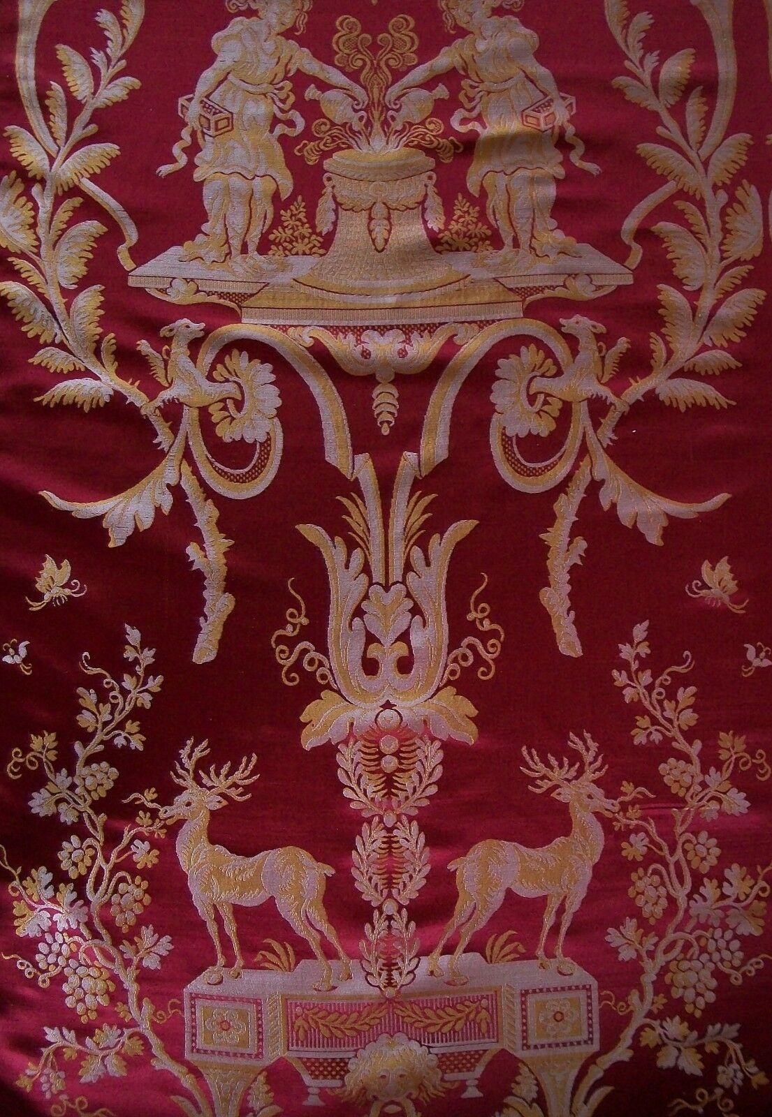 Vintage Venetian Renaissance Style Brocade Panels, 100% Silk, Italy, C.1970's For Sale 1