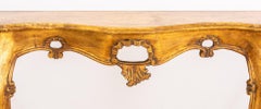 Vintage Venetian Rococo Style Giltwood Console