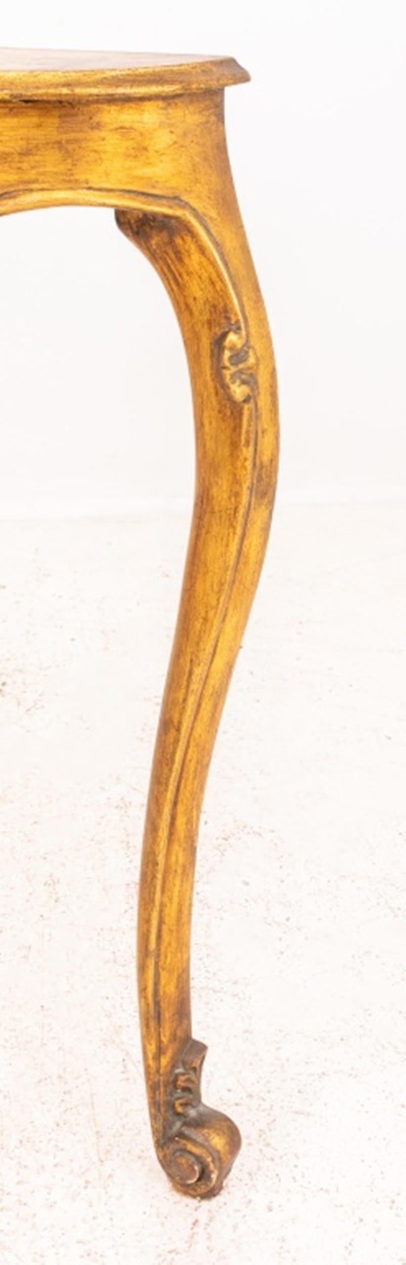20ième siècle Console vénitienne vintage en bois doré de style rococo en vente